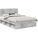  Krevetna konstrukcija s uzglavljem Betonska siva 150 x 200 cm | shoptok.hr