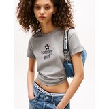 Tommy Jeans Majica siva melange / crna | shoptok.hr