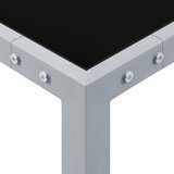  Vrtni stol 130 x 130 x 72 cm sivi od čelika i stakla | Eponuda.ba