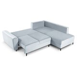 Cosmopolitan Design Svijetlo plava baršunasti sklopiva/s prostorom za odlaganje kutna garnitura (s desnim kutom/u obliku slova L) Kyoto – | shoptok.hr