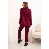 Kesi Włoski Women's set with viscose, featuring piping and a sports jacket plum | Shoptok.si