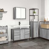  Set namještaja za kupaonicu s ladicama 2 pcs Siva sonoma i Crna | shoptok.hr