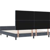  Postelja temno siva 180x200 cm žamet, (22049467) | Shoptok.si