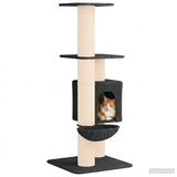  Mačje drvo s sisalnim postoljima za grebanje Tamnosiva 137 cm | shoptok.hr