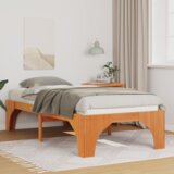  Konstrukcija postelje Rjava 75 x 190 cm Masivno borovo les, (5000127061) | Shoptok.si