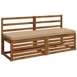  Jastučići za klupe - 2 dijela VUGHT 2 kom. 100% poliester - Pješčana (melange) 160 x 50 cm 2 | shoptok.hr