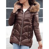 DStreet Kurtka damska zimowa WINTERCHIC kawowa | shoptok.hr