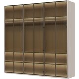 Jela Jagodina plakar sa aluminijumskim ramom P5-5AL - kolekcija opera - kašmir mat lak/al ram kašmir - 227x224x56cm Cene