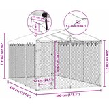 Vanjski kavez za pse s krovom srebrni 3 x 4,5 x 2,5 m čelični | shoptok.hr