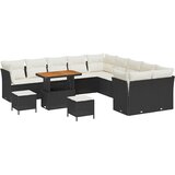  Sjedeća garnitura za vrt s jastukom 13 pcs Crna i krem | Eponuda.ba