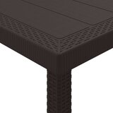  Vrtna miza Rjava 250x100x73 cm Poli ratan, (22008369) | Shoptok.si