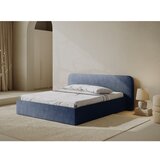 Micadoni Tamno plavi tapecirani bračni krevet s prostorom za odlaganje s podnicom 200x200 cm Elizabeth – | shoptok.hr