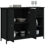 vidaXL Komoda črna 100x33x75 cm inženirski les | Shoptok.si