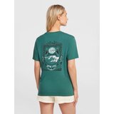 O'neill Majica temno zelena / črna / off-bela | Shoptok.si