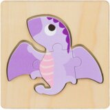  Lesena sestavljanka z motivi dinozavrov 11 x 11 cm - vzorec pošljemo naključno | Shoptok.si