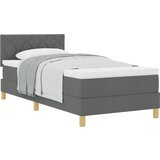 VidaXL Krevet s kutijom s madracem tamno sivi 90x190 cm tkanina VidaXL Krevet s kutijom s madracem tamno sivi 90x190 cm tkanina Slike