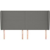  Uzglavlje s ušima tamnosivo 203x23x118/128 cm od tkanine | shoptok.hr