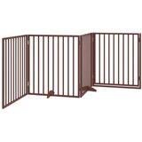  Vrata za pse s vratašcima 4 panela sklopiva 320 cm drvo topole | shoptok.hr