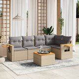 vidaXL 6-dijelni set vrtnih sofa s jastucima bež od poliratana | shoptok.hr