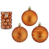  Set božićnih kuglica Oranžna PVC 6 cm (4 kom.) | shoptok.hr