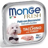 Monge FRESH dog Pate in Koščki s Puranom 100 g | Shoptok.si