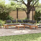  Sjedeća garnitura za vrt 3 pcs Smeđa i siva | shoptok.hr
