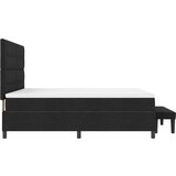 Box Spring Krevet s Madracem i Klupom Crni 180x200 cm Tkanina | shoptok.hr