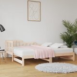 vidaXL Izvlečna dnevna postelja 2x(80x200) cm trdna borovina Cene
