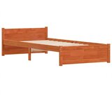  Konstrukcija postelje Voščeno rjava 75 x 190 cm Trdna borovina | Shoptok.si