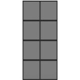  Klizna vrata crna 90 x 205 cm od kaljenog stakla i aluminija | shoptok.hr