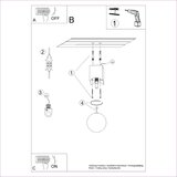 Nice Lamps Stropna svetilka v naravni barvi s steklenim senčilom 12x12 cm Rayer – | Shoptok.si