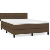  Box spring postelja z vzmetnico temno rjava 140x200 cm blago, (20902284) | Shoptok.si