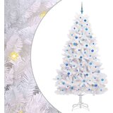  Umjetno božićno drvce s nogom Bijelo 240 cm PVC i čelik | shoptok.hr