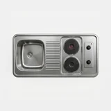 velika nadgradna sudopera 100 x 60 cm inox / srebrna