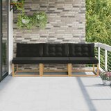  Srednja sofa za van Čvrsto drvo akacije i Textilene Bijela - Bijela i crna 3x srednje | shoptok.hr