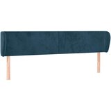 Uzglavlje s ušima tamnoplavo 183x23x78/88 cm baršunasto | shoptok.hr