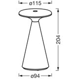 Osram LED RGB prigušiva punjiva spoljna stona lampa TWIST LED/1,35W/3,7V 1800 mAh IP44 | Eponuda.com
