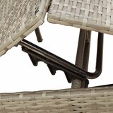  Ležaljka s jastukom, siva, poli ratan | shoptok.hr