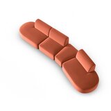 Milo Casa Rožnata žametna sedežna garnitura desni kot 428 cm Paolo – | Shoptok.si