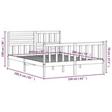  Posteljni okvir siv iz trdnega lesa 150x200 cm 5FT, (20643500) | Shoptok.si