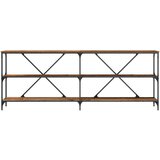  Konsole stol Starood drvo 200x30x75 cm inženjerski drvo i čelik | shoptok.hr