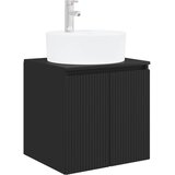 vidaXL Umivalnik s pritrditev na steno Črna 49,5 x 44,5 x 65 cm, (5000245415) | Shoptok.si