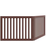 vidaXL Vrata za pse zložljiva 2 panela rjava 160 cm topolovina | Shoptok.si