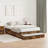  Krevet s ladicama Dimljeni hrast 120 cm Konstruirano drvo | shoptok.hr