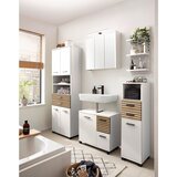 Stylife Kopalniški Regal Katta, Bela, Barva Hrasta | Shoptok.si