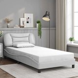  Posteljni okvir brez vzmetnice bel 100x203 cm umetno usnje, (21081786) | Shoptok.si