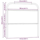  Zamjensko uzglavlje dimljeni hrast 107 cm čelik i inženjersko drvo - Dimljeni hrast 107 cm 1 | shoptok.hr
