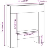 vidaXL Okvir za kamin boja hrasta 81x18x82 cm od konstruiranog drva | shoptok.hr