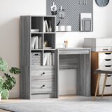 vidaXL Stol s pohranom Sivi Sonoma Konstruirano drvo | shoptok.hr