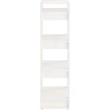 Ormarić za knjige / pregrada bijeli 60x35x125 cm masivno drvo | Eponuda.com